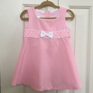 Girls Pink and White Dress 12 mos
